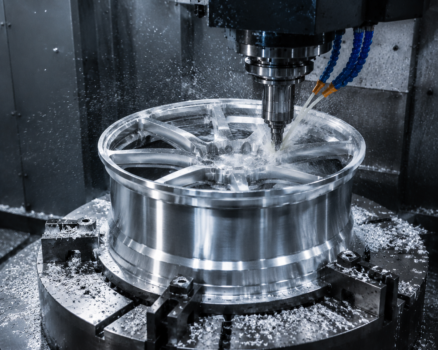 CNC machining forged aluminum wheel material