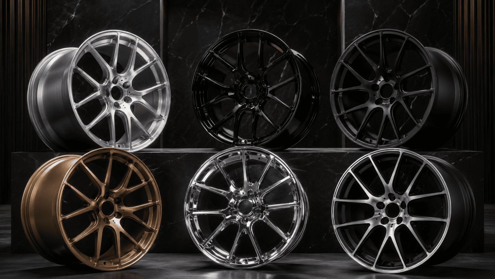 Premium finish options for forged aluminum wheels