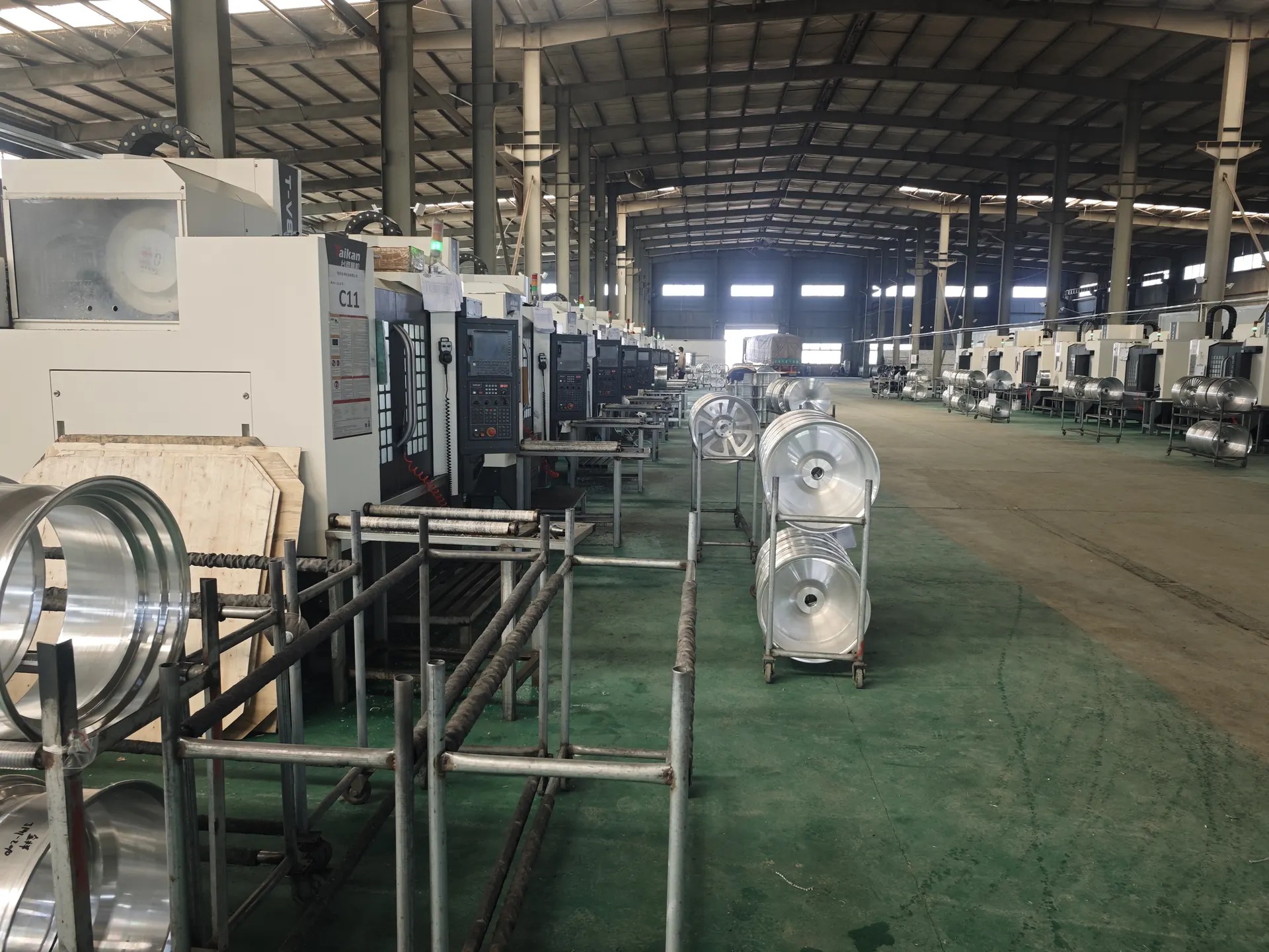 Forged wheel CNC machining workshop and production equipment