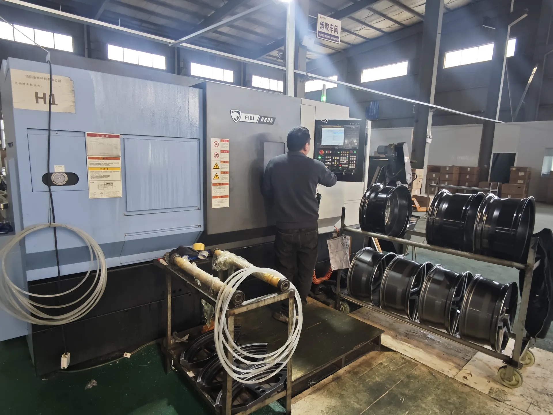 CNC production line for custom forged wheel manufacturing