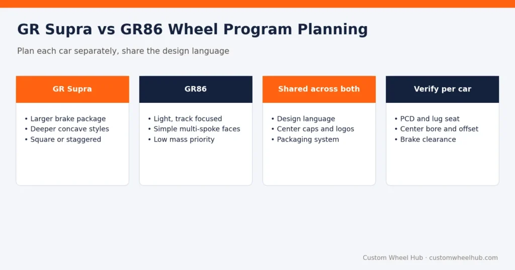GR Supra vs GR86 Wheel Program Planning